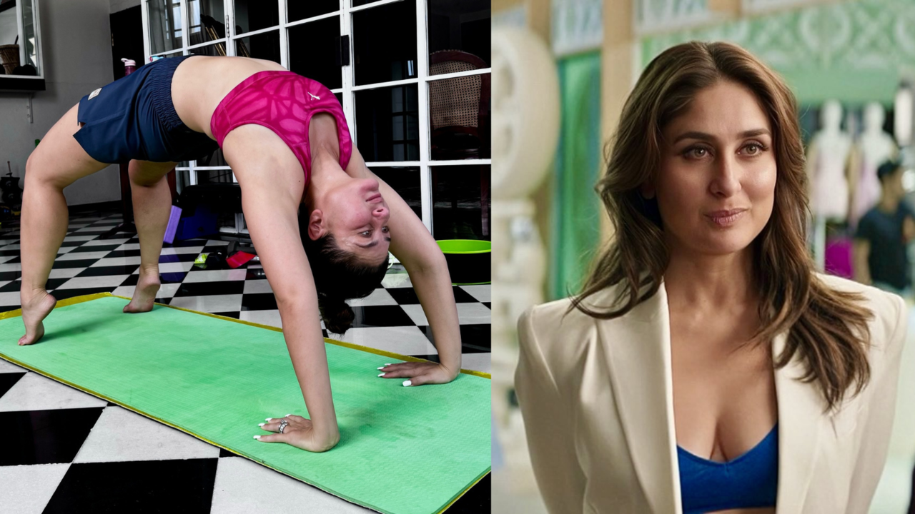 Kareena Kapoor Shells Out Fitness Goals As She Aces Chakrasana With Diljit Dosanjh's Vanilla In The Background. See Pics