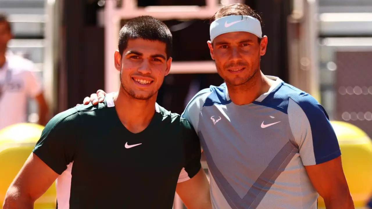 Rafael Nadal and Carlos Alcaraz