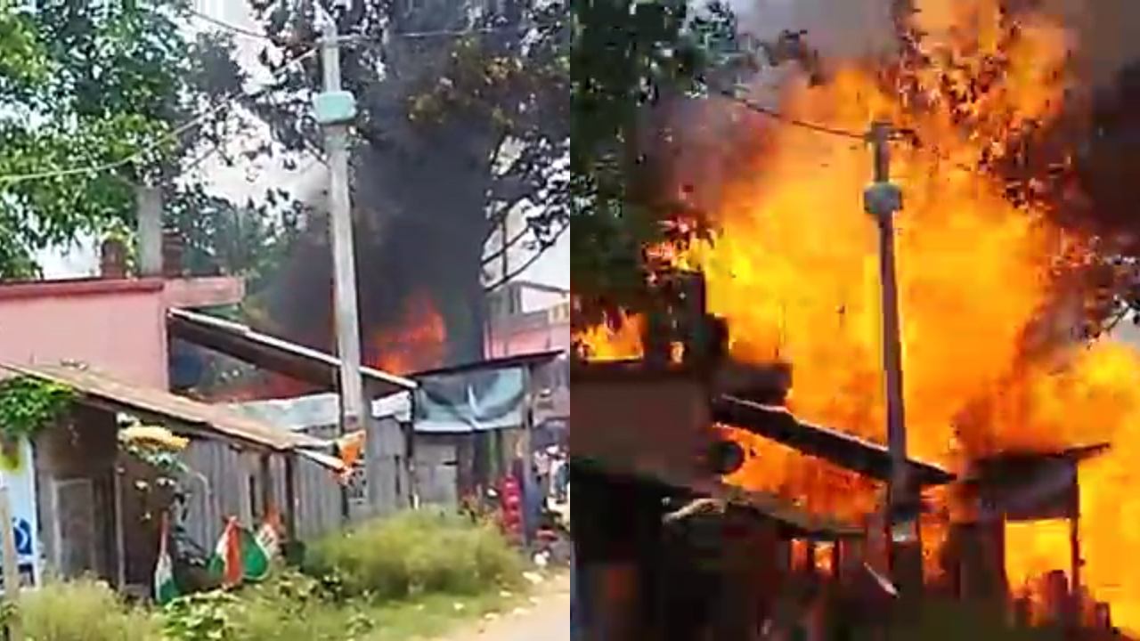 ​House Burnt To Ashes After Gas Cylinder Explosion In West Bengal | VIDEO