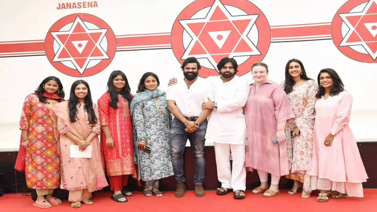 Pawan Kalyan with his family members