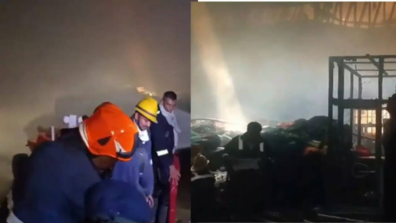 fire breaks out in  warehouse in ahmedabad's danilimda area
