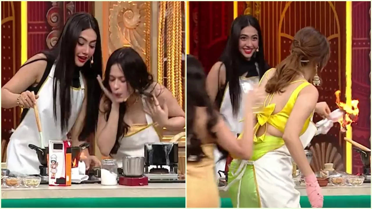 Jannat Zubair-Reem Shaikh Face Fire Scare In Laughter Chefs’ Kitchen, Ankita Lokhande Rushes To Rescue To Them