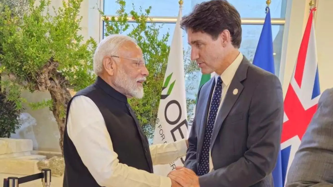 PM Modi with Justin Trudeau at G-7 Summit