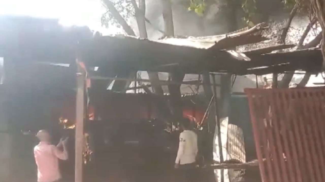 Massive Fire Breaks Out At Iron Factory In UP's Lucknow