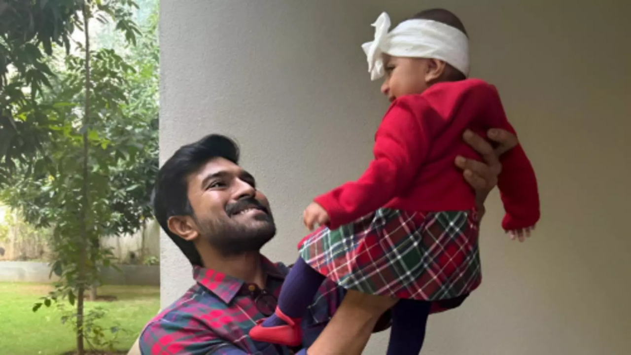 Ram Charan with daughter Klin Kaara