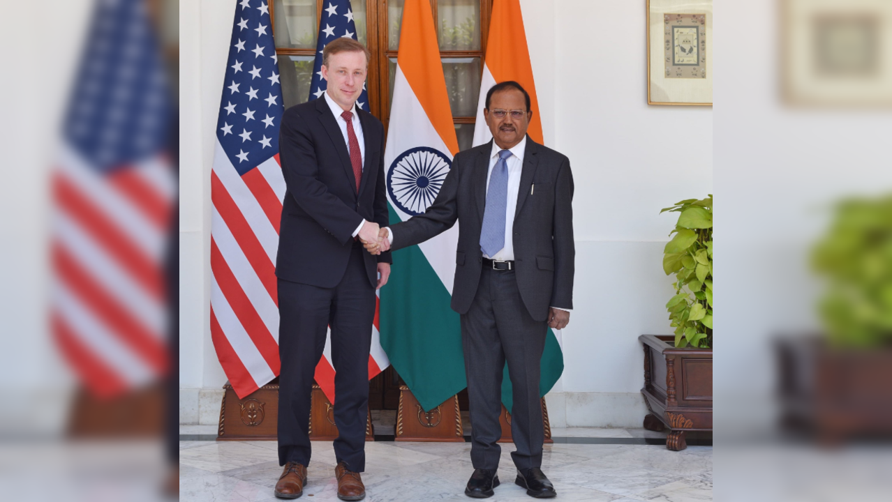 US National Security Adviser Jake Sullivan met NSA Ajit Doval, in Delhi.