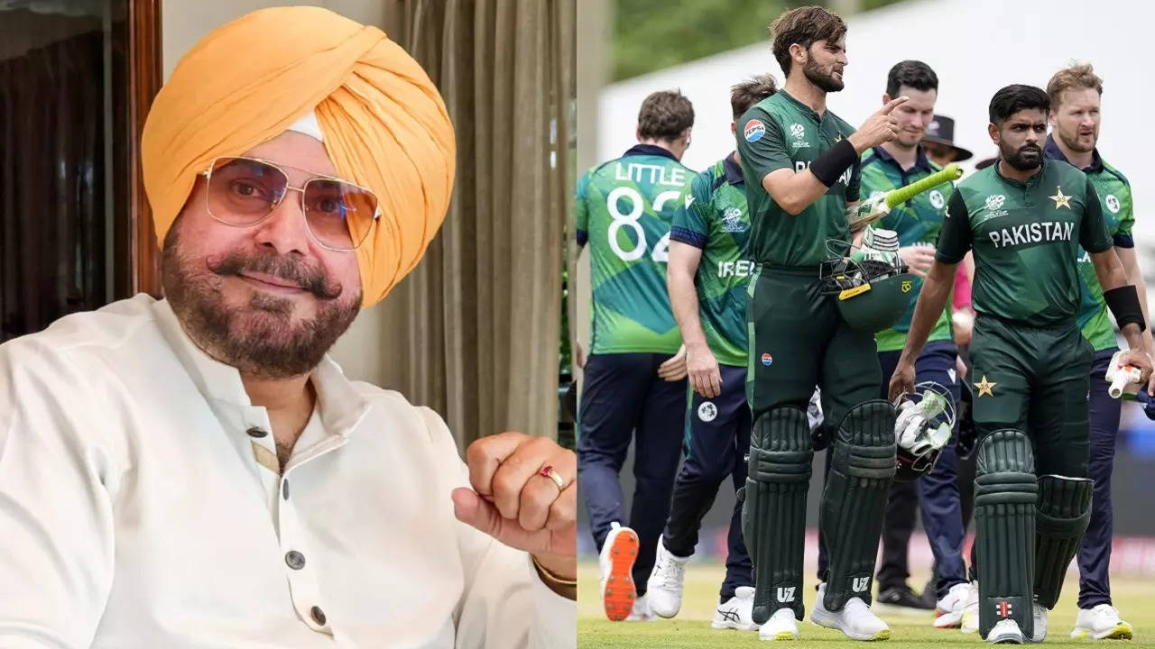 Navjot Sidhu reacts after Pakistan's three-wicket win over Ireland in T20 World Cup 2024