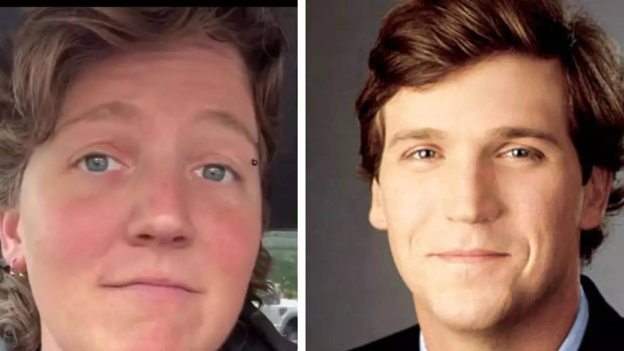 Tucker Carlson's Doppelganger Found: Woman Told She Looks Like Ex-Fox News Anchor | Watch Her Reaction