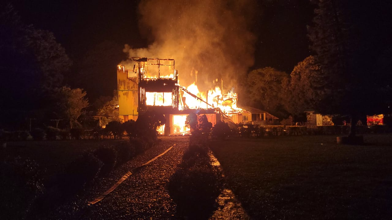 A massive fire broke out at Hollong bungalow in West Bengal