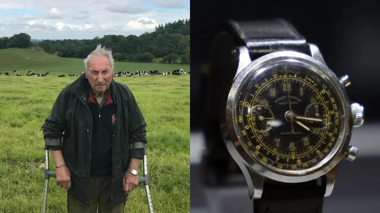 A metal detectorist hired by James Steele's son to look for old coins found the Rolex watch. | UPI