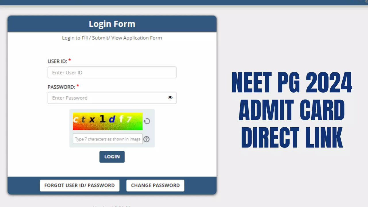 NEET PG 2024 Admit Card Released on natboard.edu.in, Direct Link