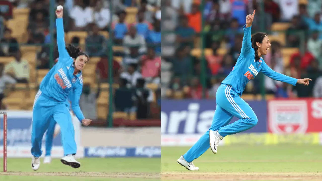 Smrit Mandhana bowling