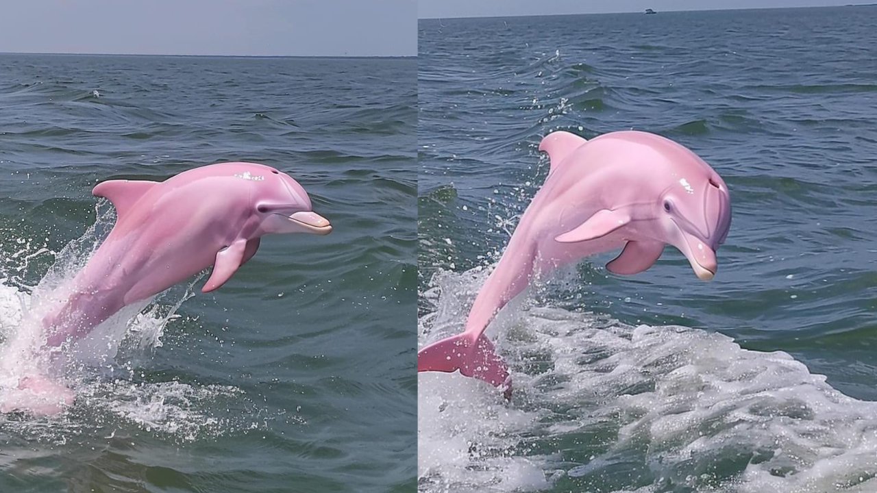 X users claim a pink dolphin was seen in North Carolina