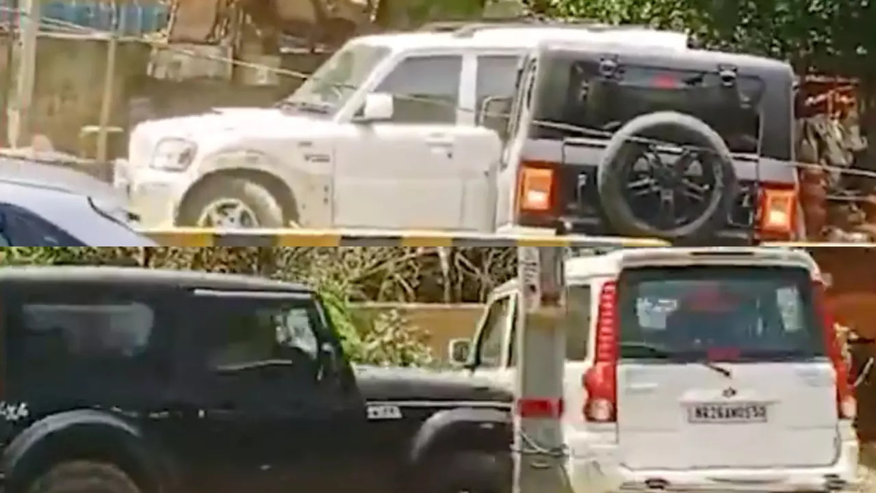 A Mahindra Thar driver intentionally crashes into a Scorpio. | Gurugram News/X