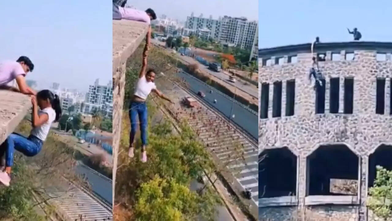  கட்டடத்தின் விளிம்பில் தொங்கிய இளம்பெண்.. தாங்கிப்பிடித்த கரங்கள்.. திக் திக் நிமிடங்கள்.. நடந்தது என்ன? 