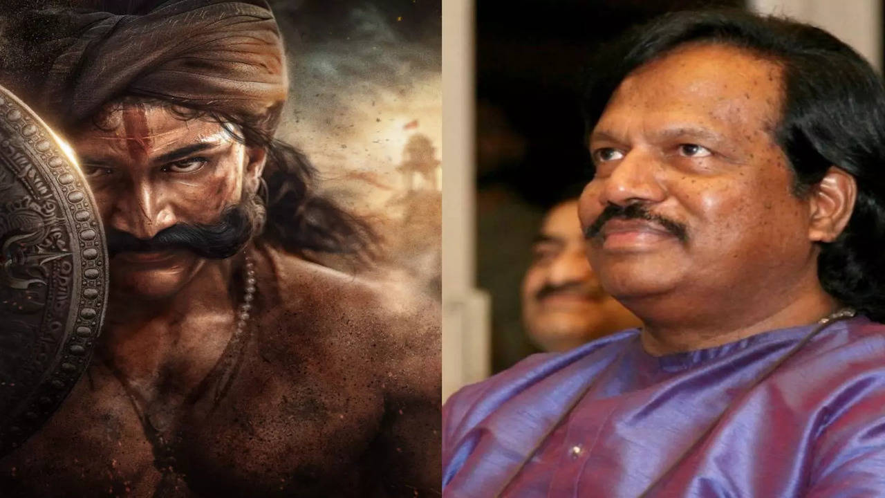 First look of Nadaprabhu Kempegowda (left), and director T S Nagabharana