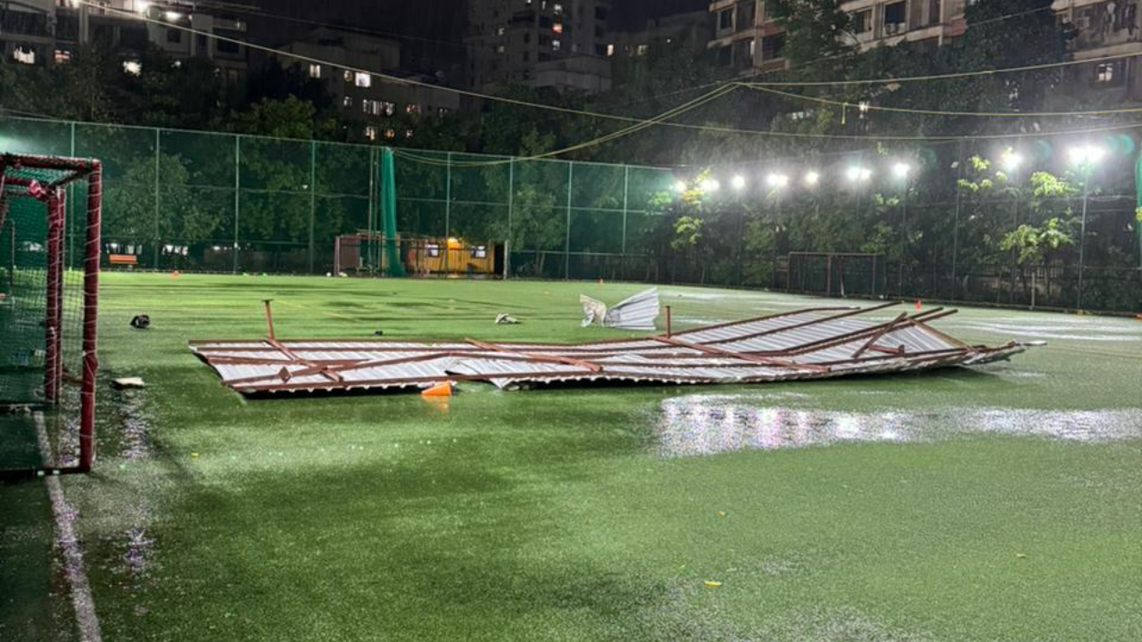 Roof Of Football Turf Collapses In Maharashtra's Thane