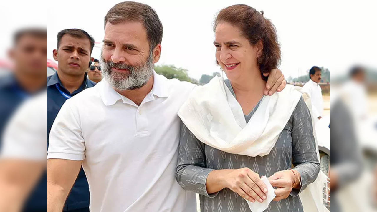 Rahul Gandhi with sister Priyanka Gandhi Vadra