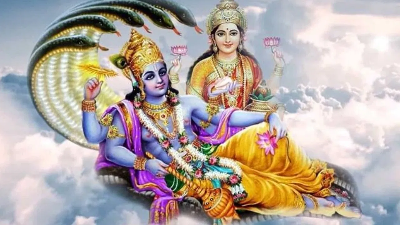 Lord Vishnu and Mata Laxmi