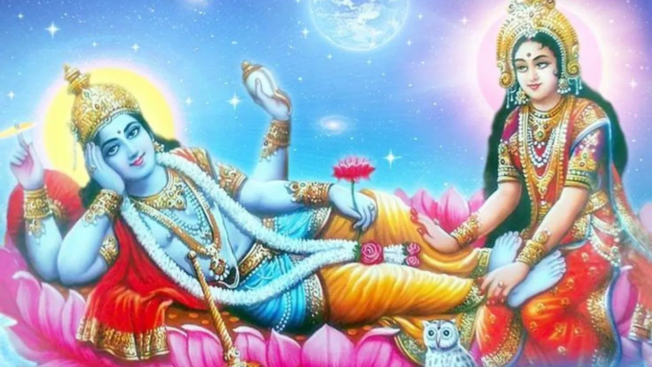 Lord Vishnu and Mata Laxmi