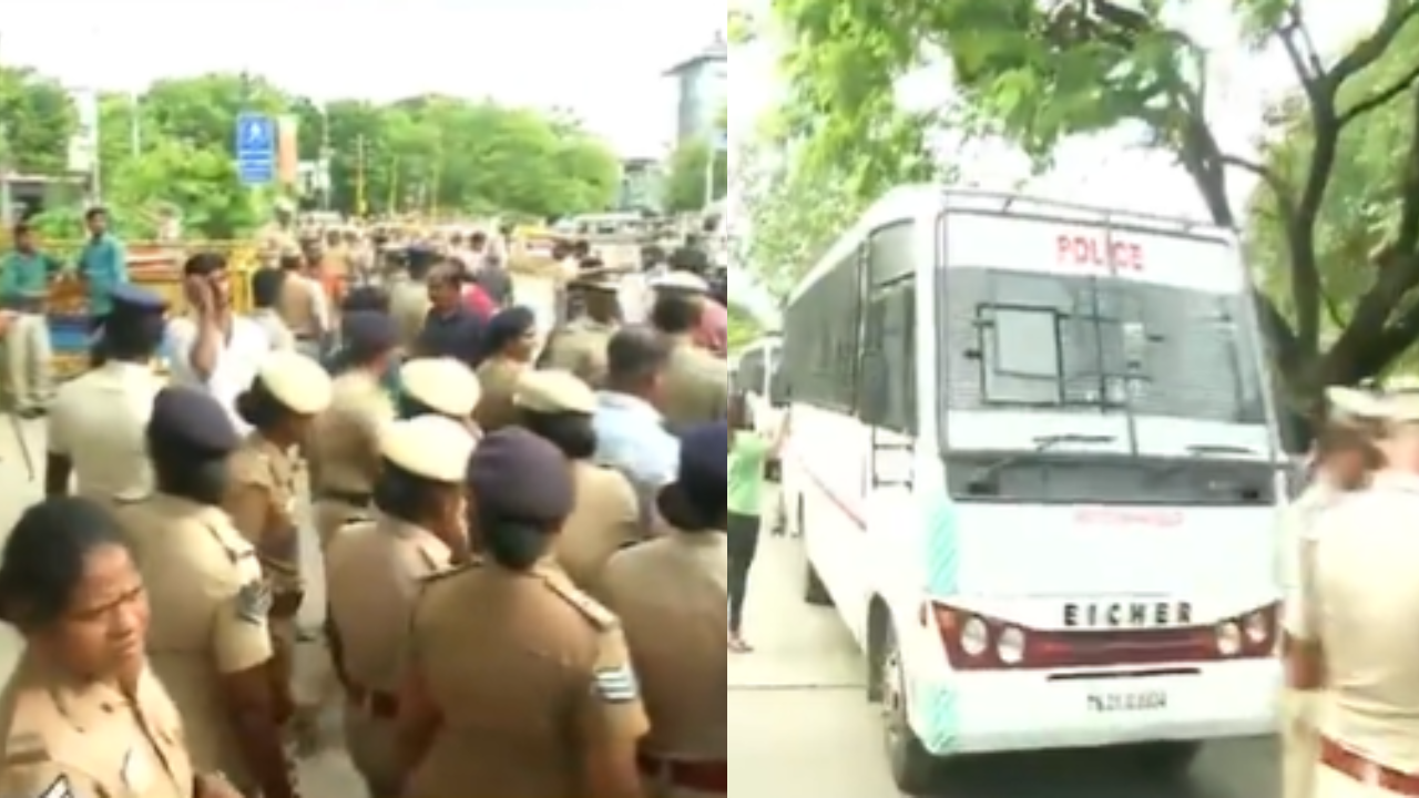 Chennai BJP protest