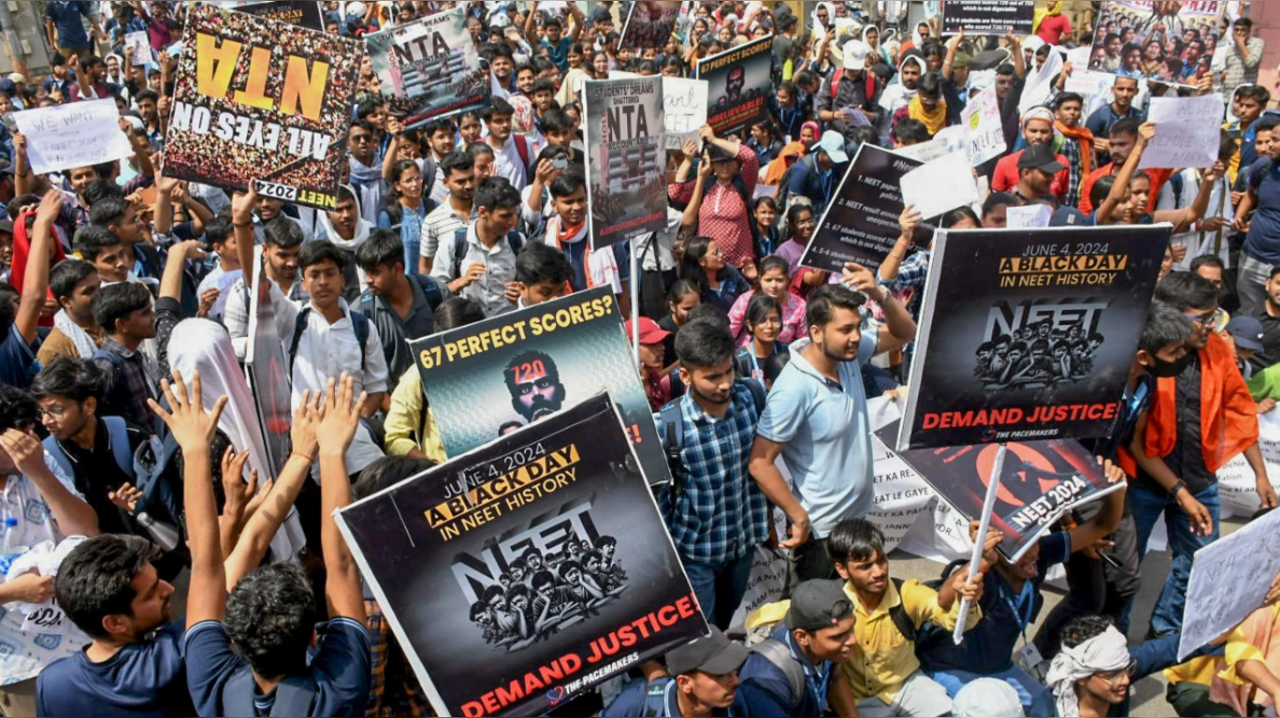 Students across the country are holding protests against NEET-UG paper leak