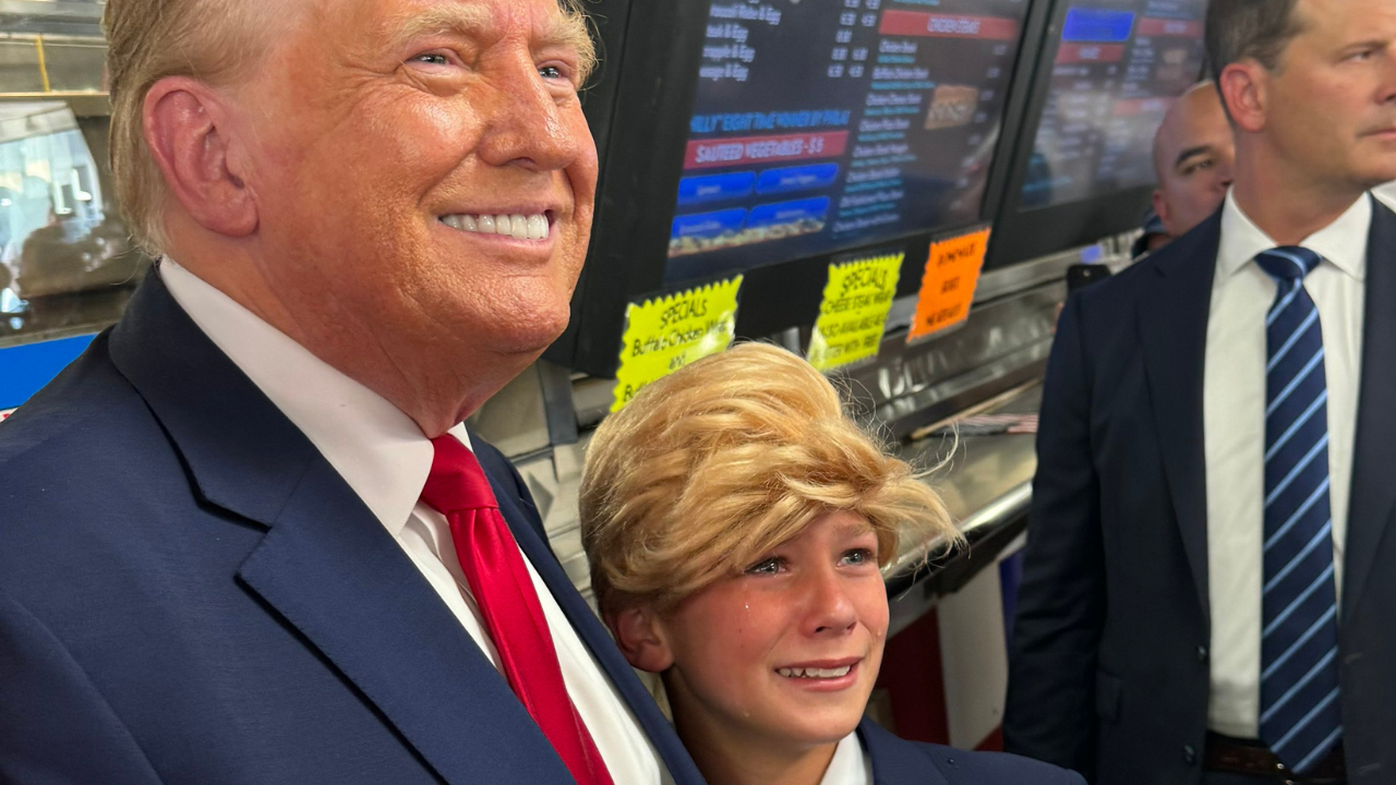 Trump With Young Supporter In Philly