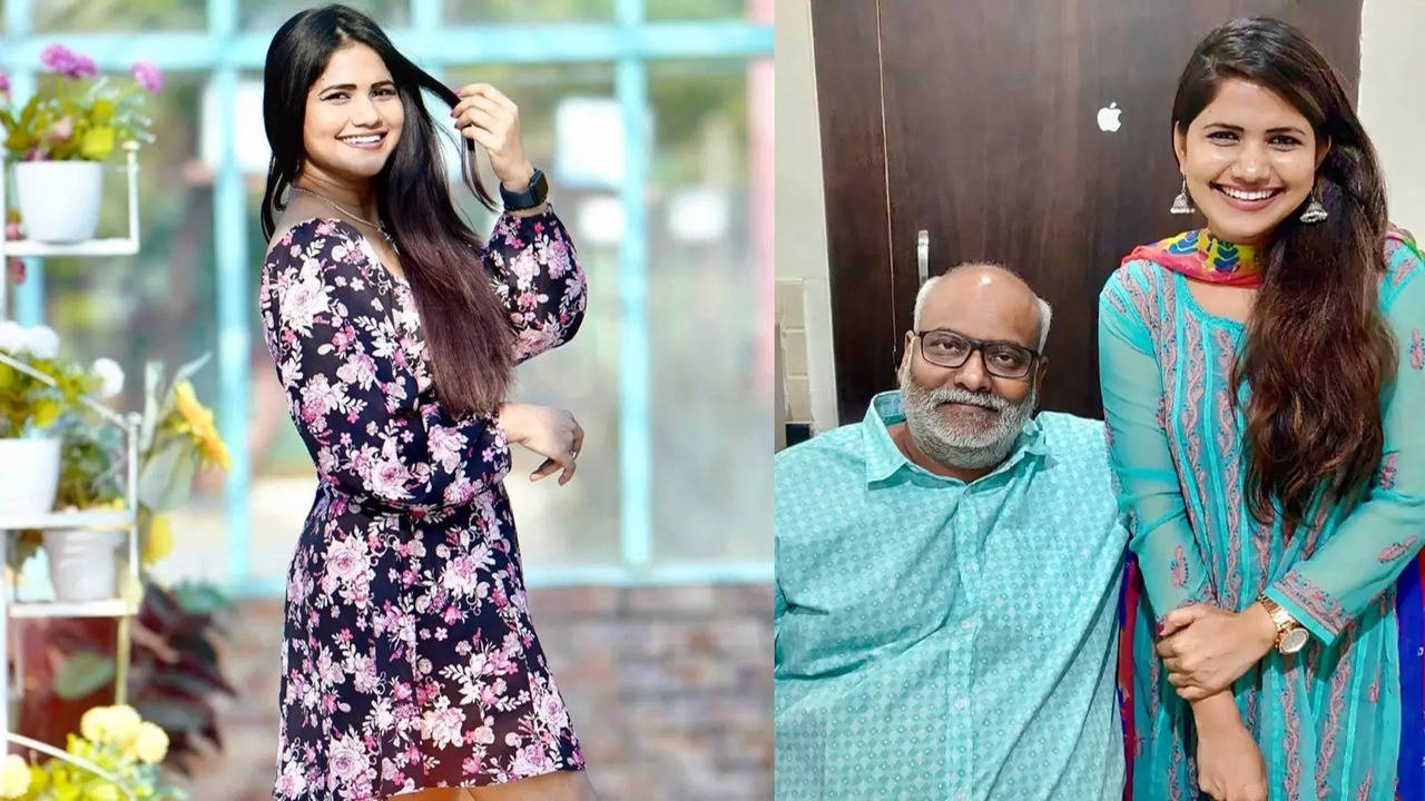 Uma Neha with MM Keeravani