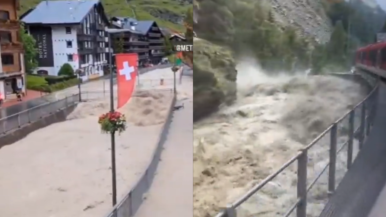 VIDEO | Switzerland Witnesses Flash Floods, Landslides Caused By Heavy Rain