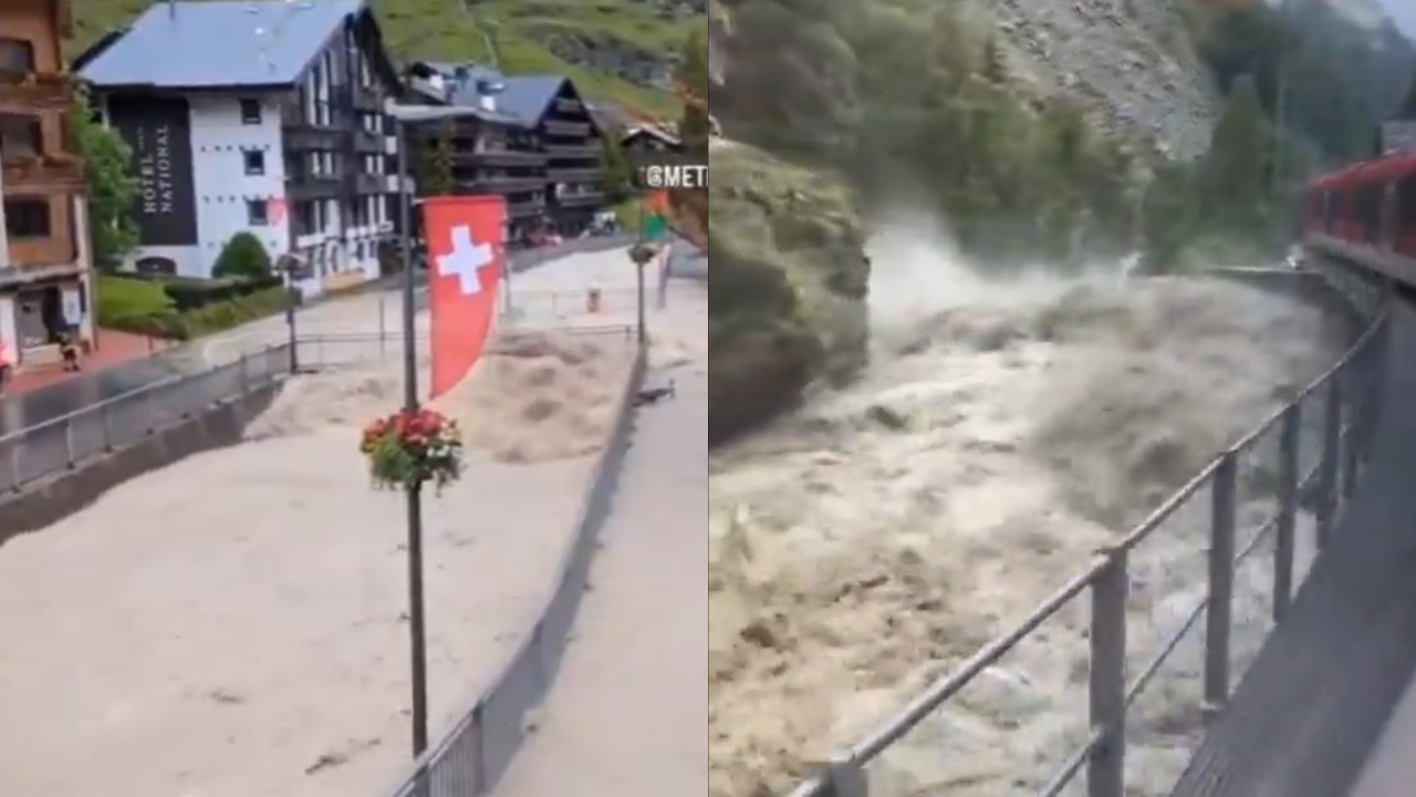 VIDEO: Switzerland Witnesses Floods, Landslides Caused By Heavy Rain