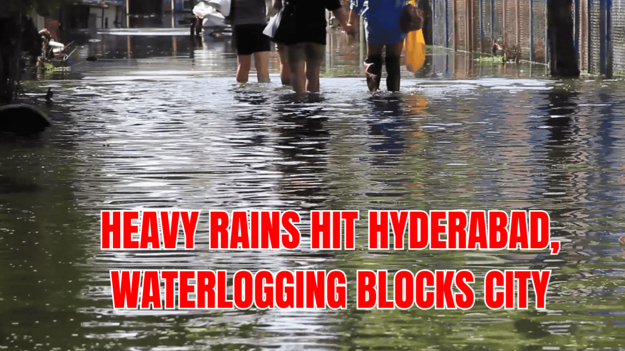 hyderabad: heavy rain paralyses city as waterlogging slows traffic; more intense showers ahead-check imd weather forecast
