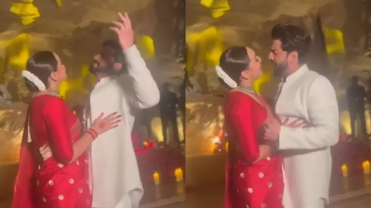 Sonakshi Sinha Marriage Video: Zaheer Iqbal Serenades Wife Sonakshi Sinha  With Afreen Afreen At Wedding Reception. Watch Mushy Inside Video | Times  Now