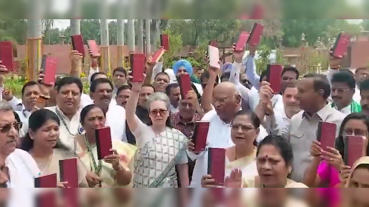 Opposition Leaders Protest In Parliament With Copies Of Constitution In Hands