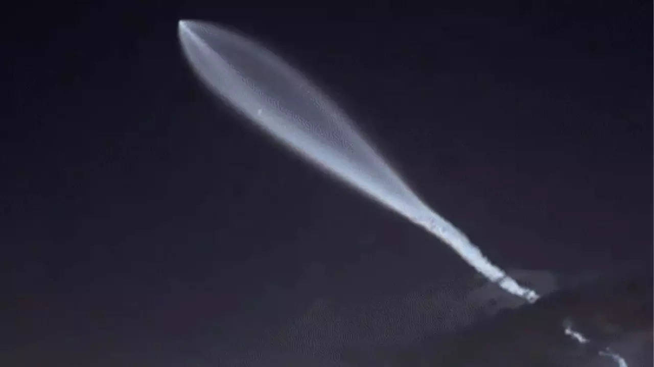 tadpole-like shape lights up california sky during music festival; spacex has a link | watch