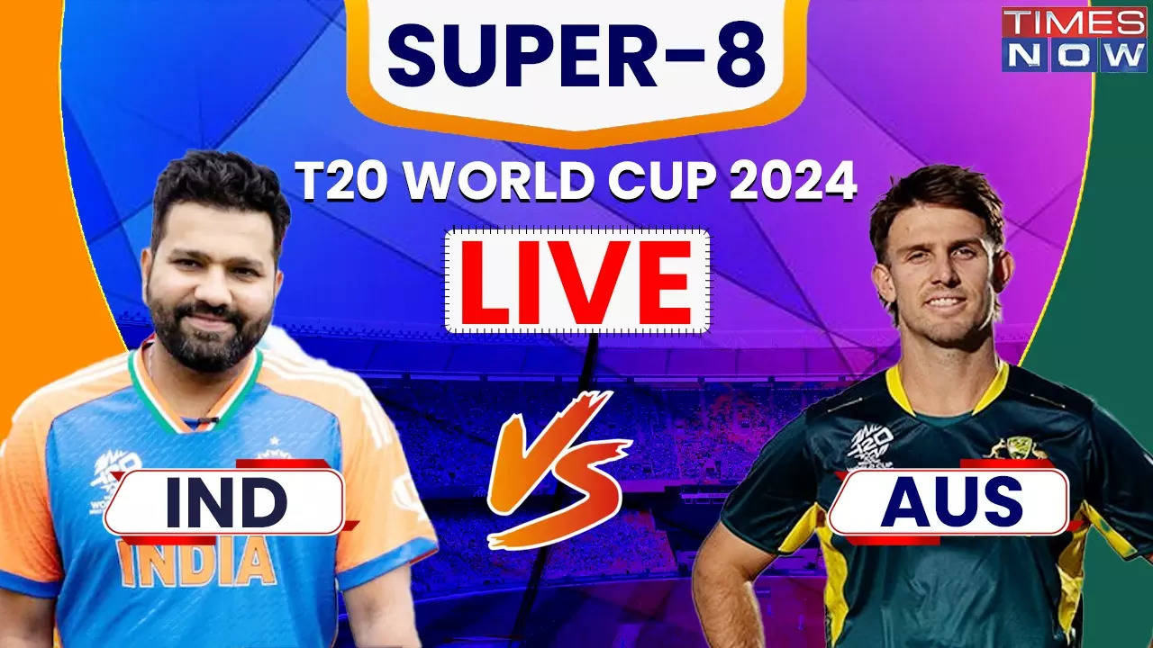 india vs australia live match score updates t20 world cup 2024 super 8 match today ind vs aus scorecard cricket stadium gros islet st lucia rohit sharma virat kohli jasprit bumrah hardik pandya glenn maxwell pat cummins david warner