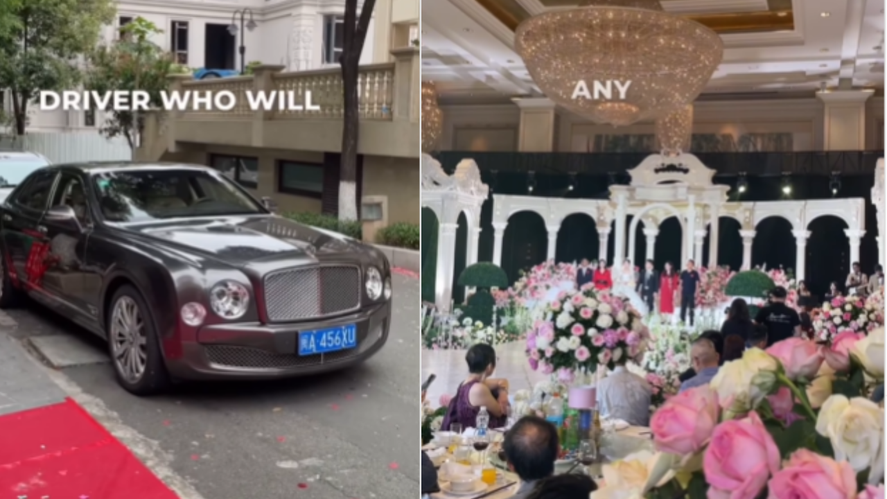 ‘ambani's of china’: lavish wedding offers ?66,000 to attendees, rolls royces, bentleys for city tour | video