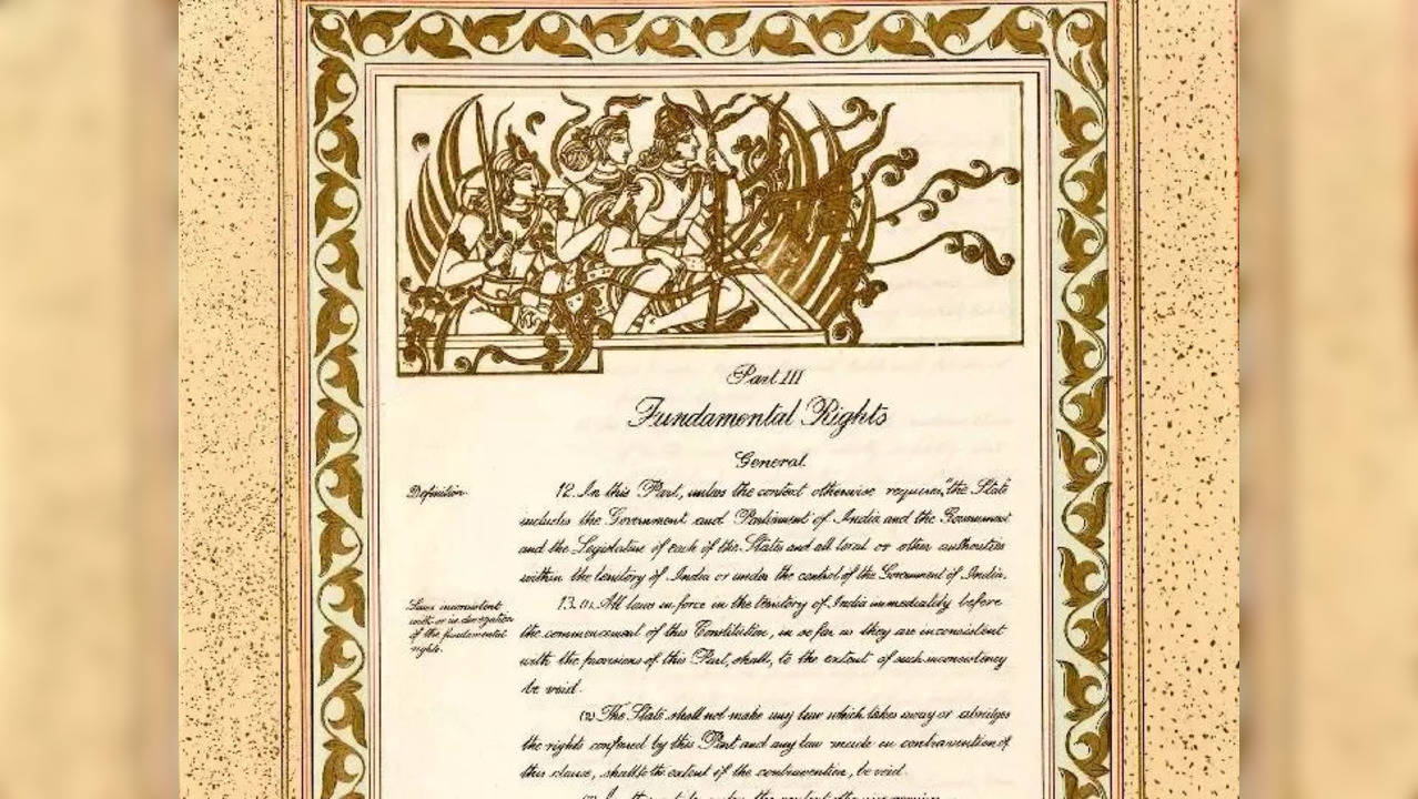 Did Original Constitution Carry Image Of Lord Ram, Sita, Laxman? Viral Photo Leaves Internet Curious