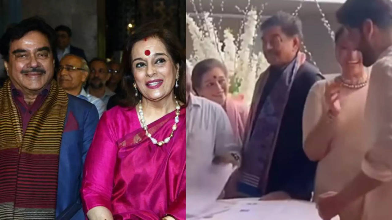 Shatrughan Sinha And Wife Poonam Sinha Rejoice Alongside Sonakshi Sinha As She Signs Marriage Papers With Zaheer Iqbal