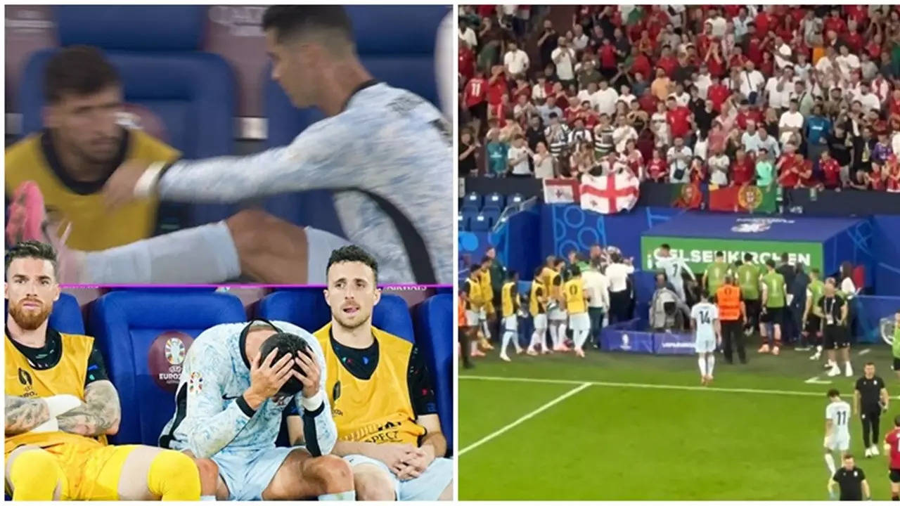 Cristiano Ronaldo Loses Cool, Fights After Georgia Beat Portugal In  Euro 2024