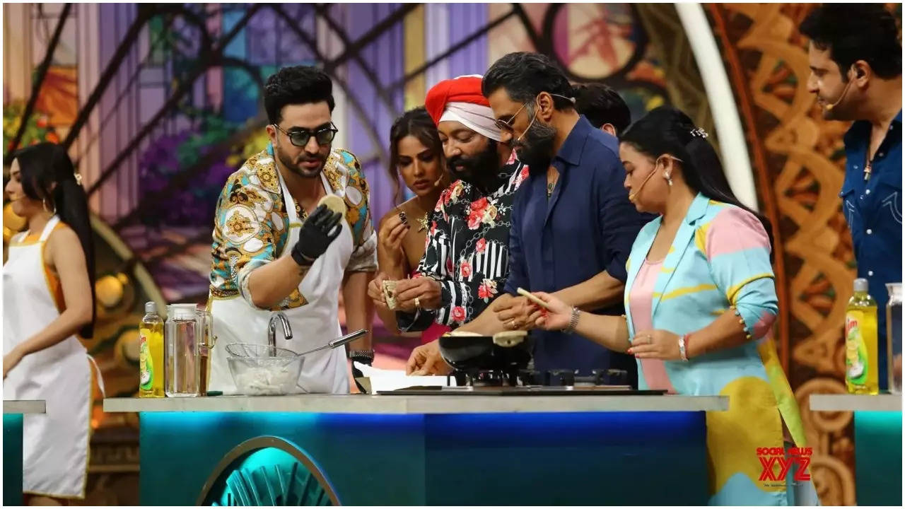 Suniel Shetty Joins Laughter Chefs As Special Guest, Brews Filter Coffee For Bharti Singh