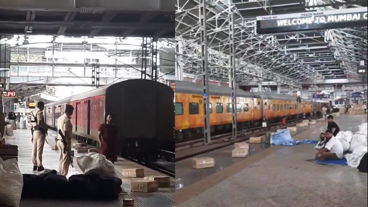 mumbai: parcels scattered on platform as staff throw boxes from moving train; drm responds; video