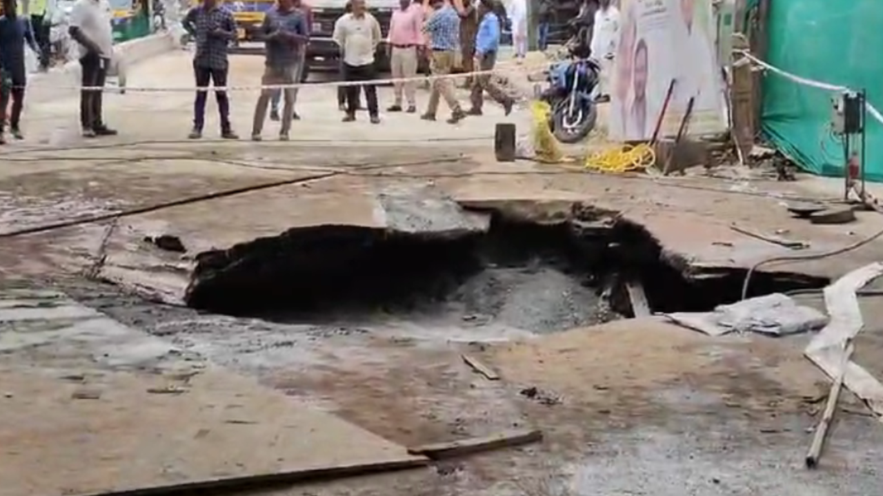 Bengaluru: Road caves in