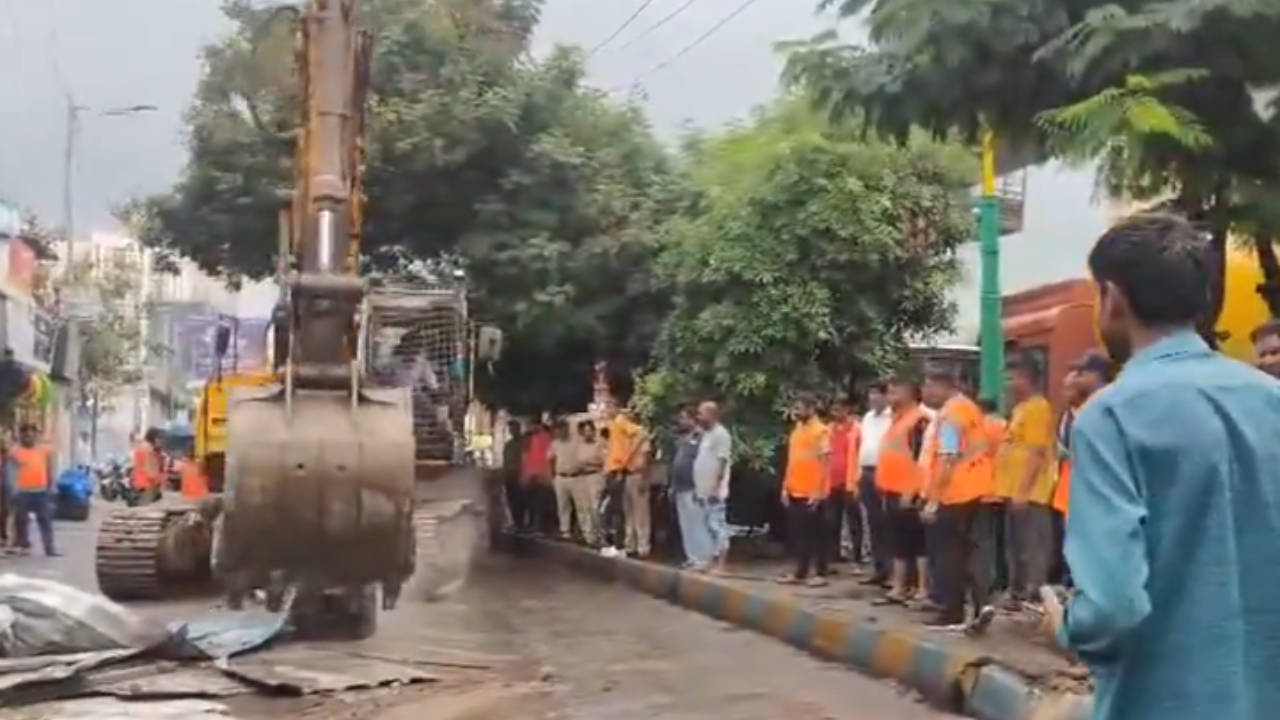 watch bulldozer action against illegal pubs, bars as thane civic body razes structures pune porsche case