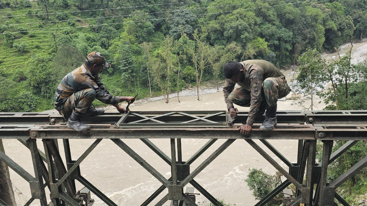 WATCH: Indian Army Engineers Construct 70-Foot Bailey Bridge Within 72 Hours As Sikkim Battles Floods