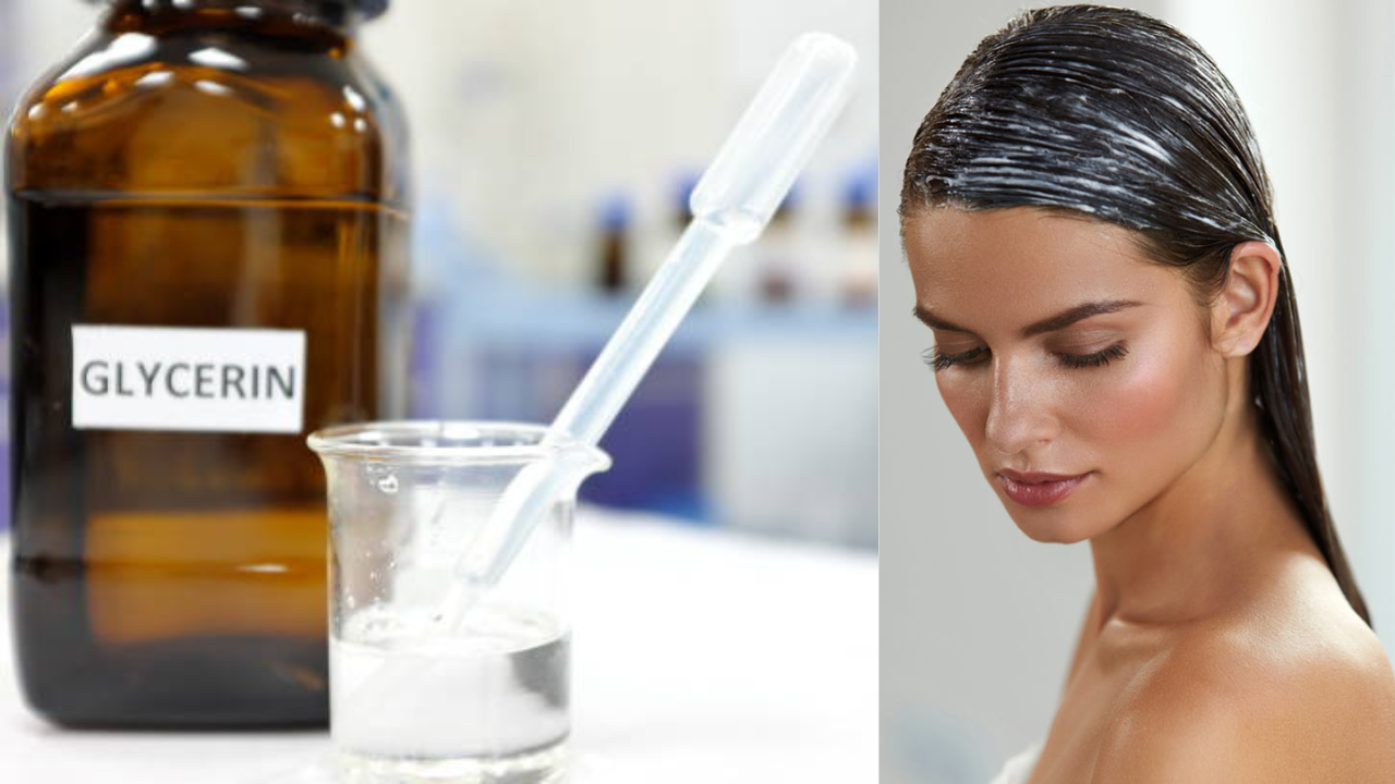glycerine helps to get silky and shiny hair learn the how to apply on hair
