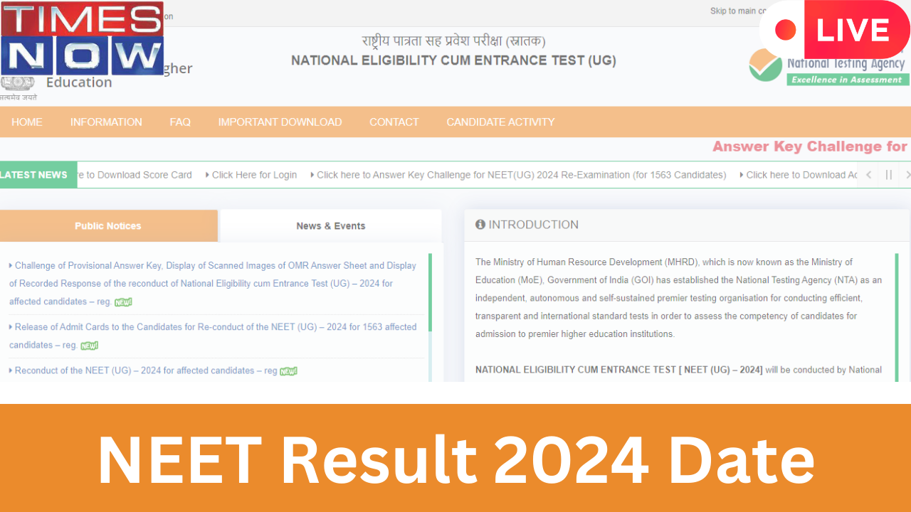 NEET Result 2024 LIVE: NEET Supreme Court Hearing Today, Check Updates 