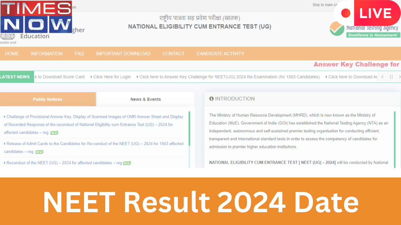 NEET Result 2024 Highlights CJI Chandrachud To Hear NEET UG related Pleas on July 8 Check Latest Updates 