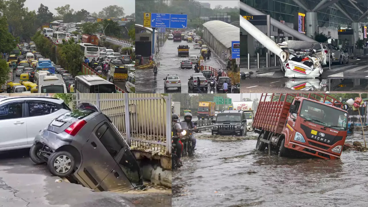 Delhi rain.