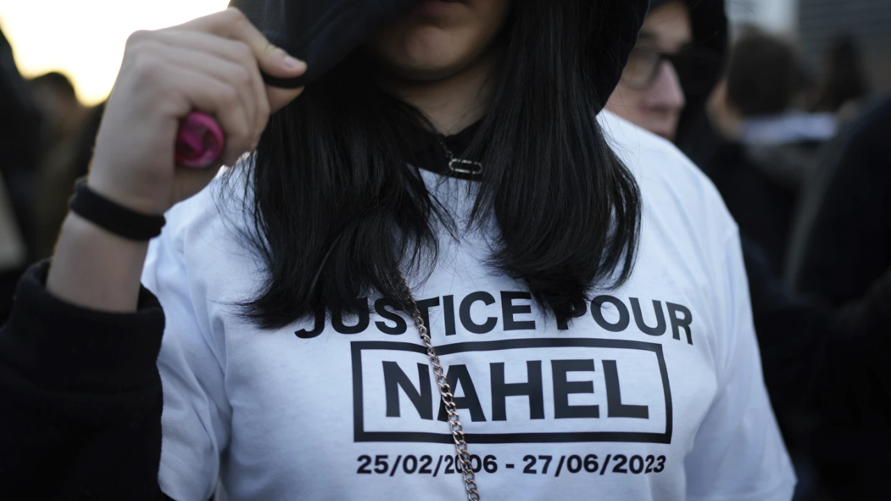 17-year-old Nahel Merzouk, who was shot dead at point-blank range by a police officer at a traffic check on June 27, 2023