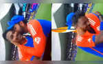 Rohit Sharma Kissess Hardik Pandya As India Seal T20 World Cup Title - Watch